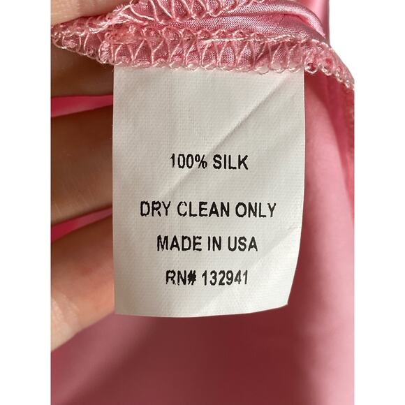 Amanda Uprichard Queens 100% Silk Mini Dress Halter Cocktail Party Baby Pink S - Picture 8 of 10